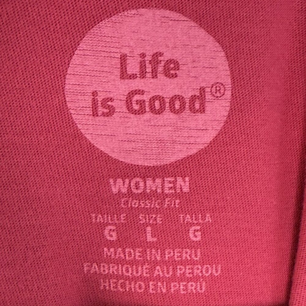 Life Is Good "Livin On A Pair" Graphic Tee Shirt, L - Picture 6 of 7
